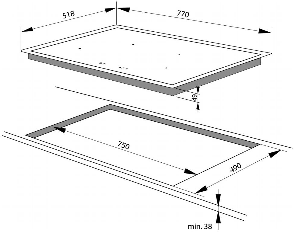 Płyta indukcyjna Amica PI7551RSTK Pro Baby 77cm