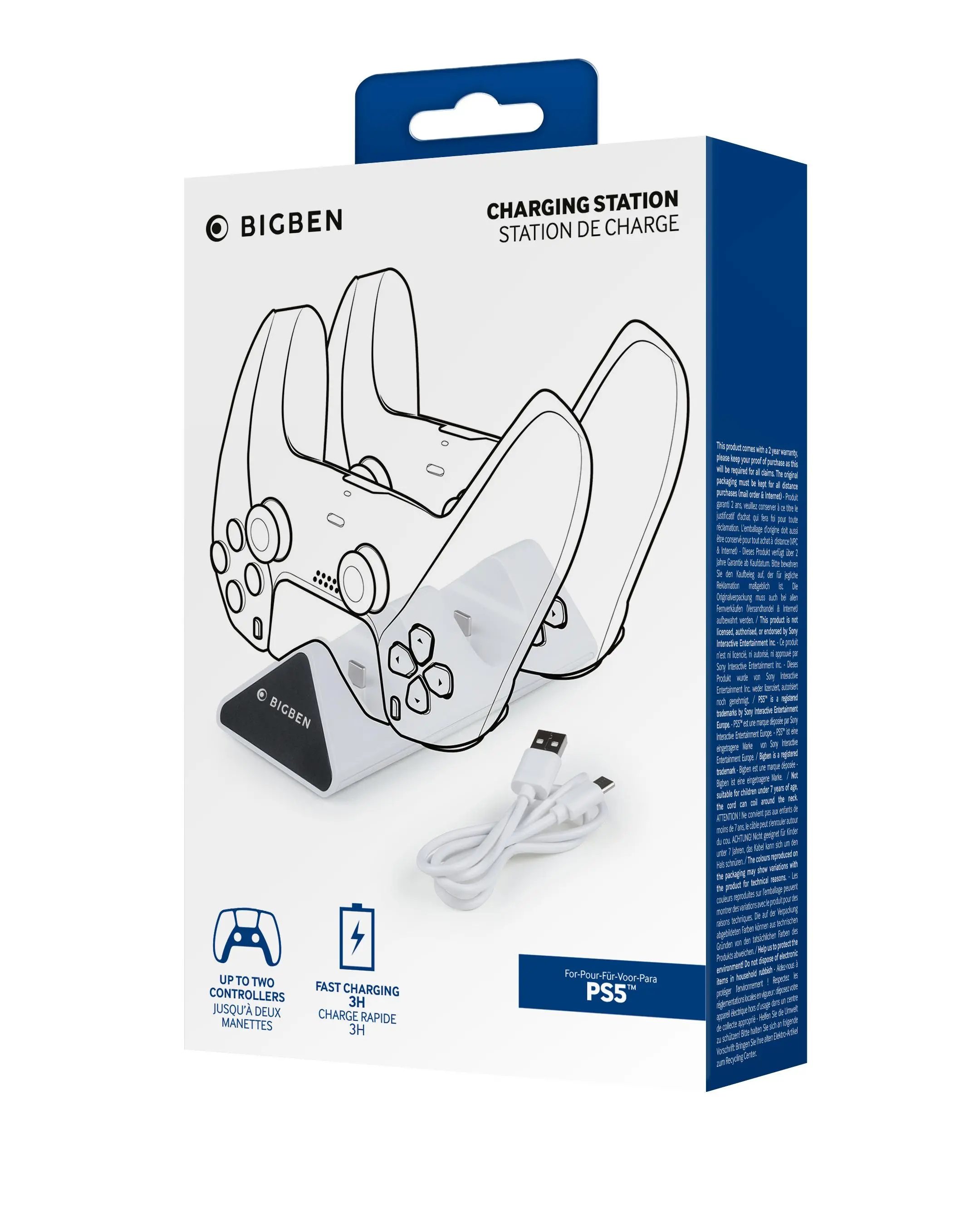 Ładowarka BigBen PS5DUALCHARGERV2 podwójna stacja ładująca do padów PS5 DualSense