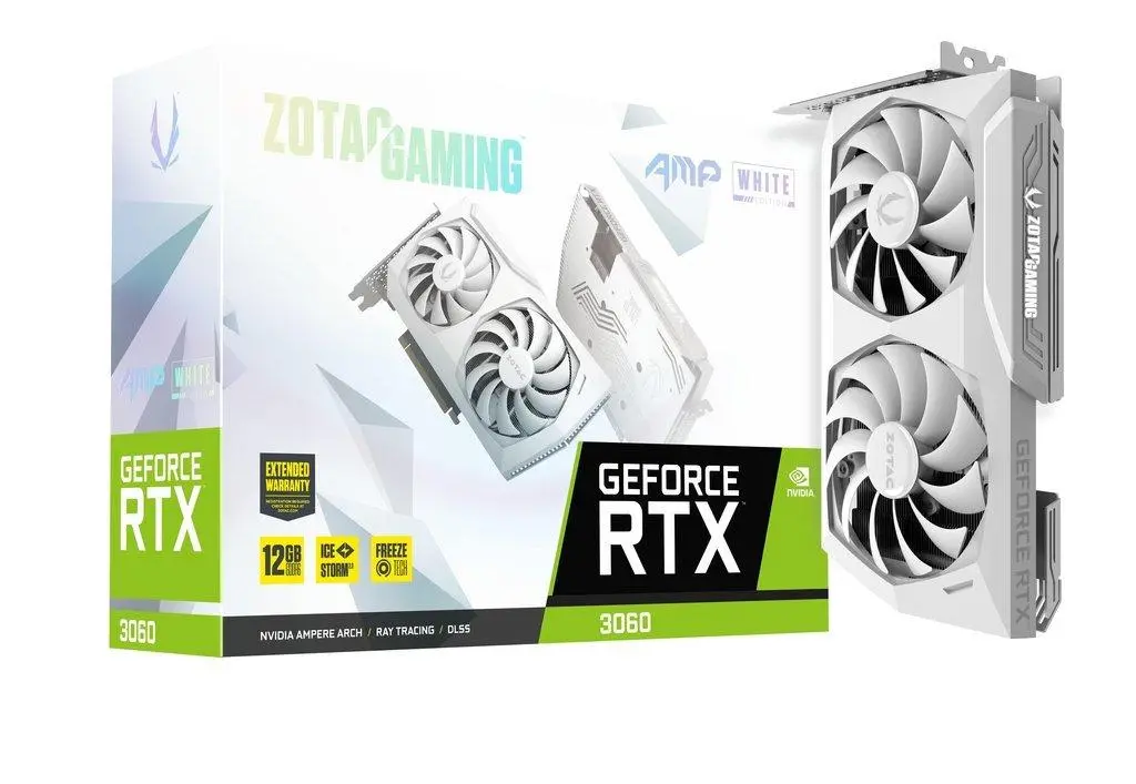 Karta graficzna Zotac GeForce RTX 3060 AMP White Edition LHR 12GB GDDR6 192bit DLSS