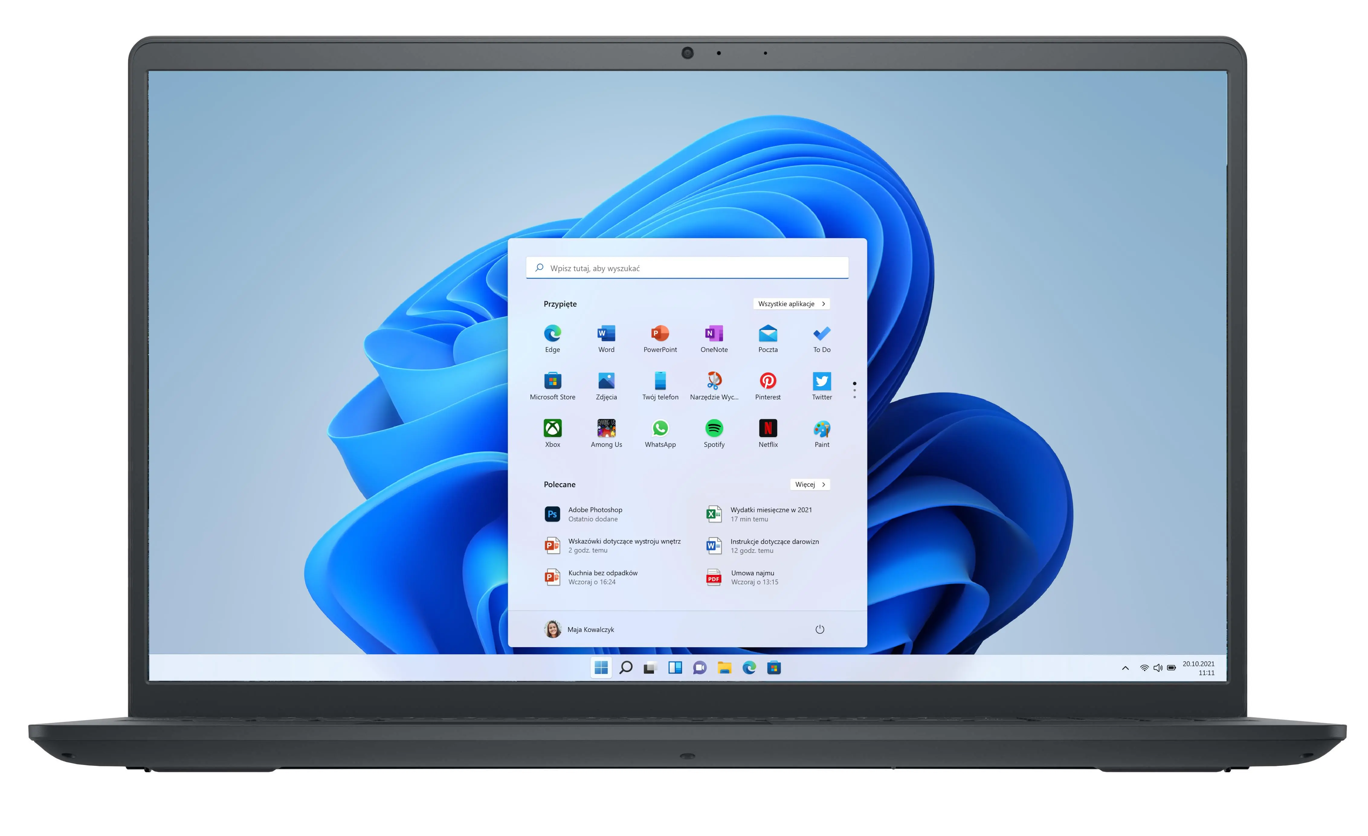 Laptop Dell Inspiron 15 3511-8321 15,6" i5-1135G7 8GB RAM 512GB Dysk SSD Win11 Czarny