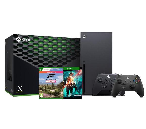konsola Xbox Series X Xbox Series X + Battlefield 2042 + Forza Horizon 5 + dodatkowy pad (czarny)