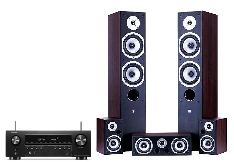 Zestaw kina Denon AVC-S660H, Wilson MoviX 5.0 Wenge
