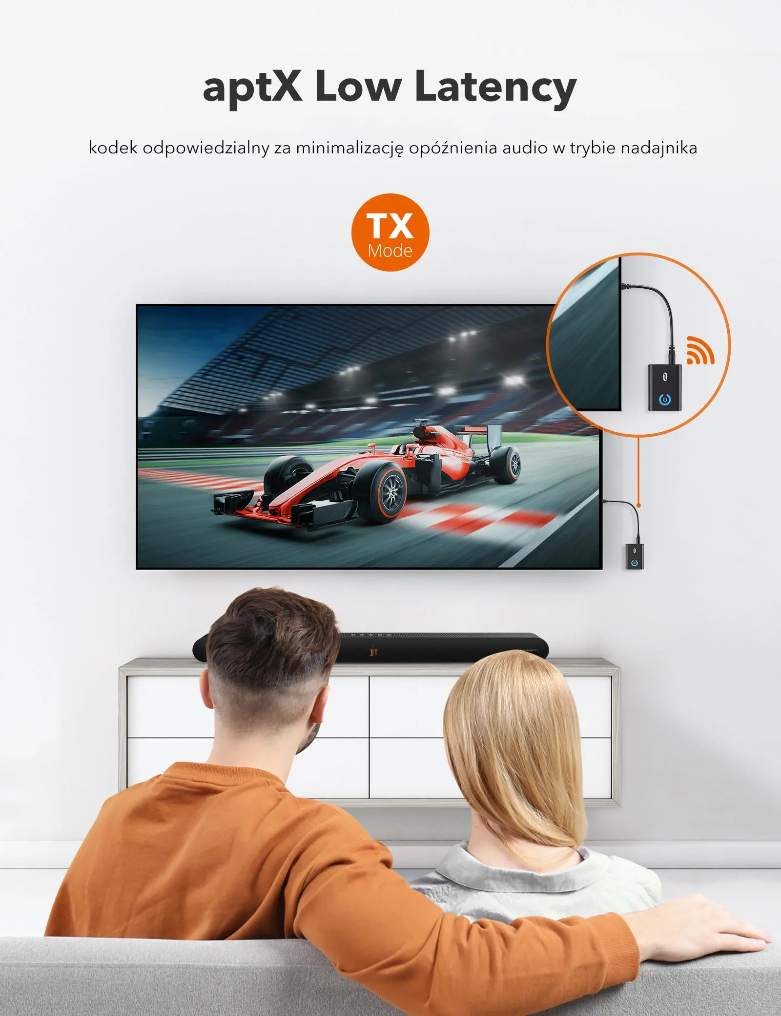 Adapter Bluetooth TaoTronics TT-BA07 RX/TX Nadajnik i odbiornik audio