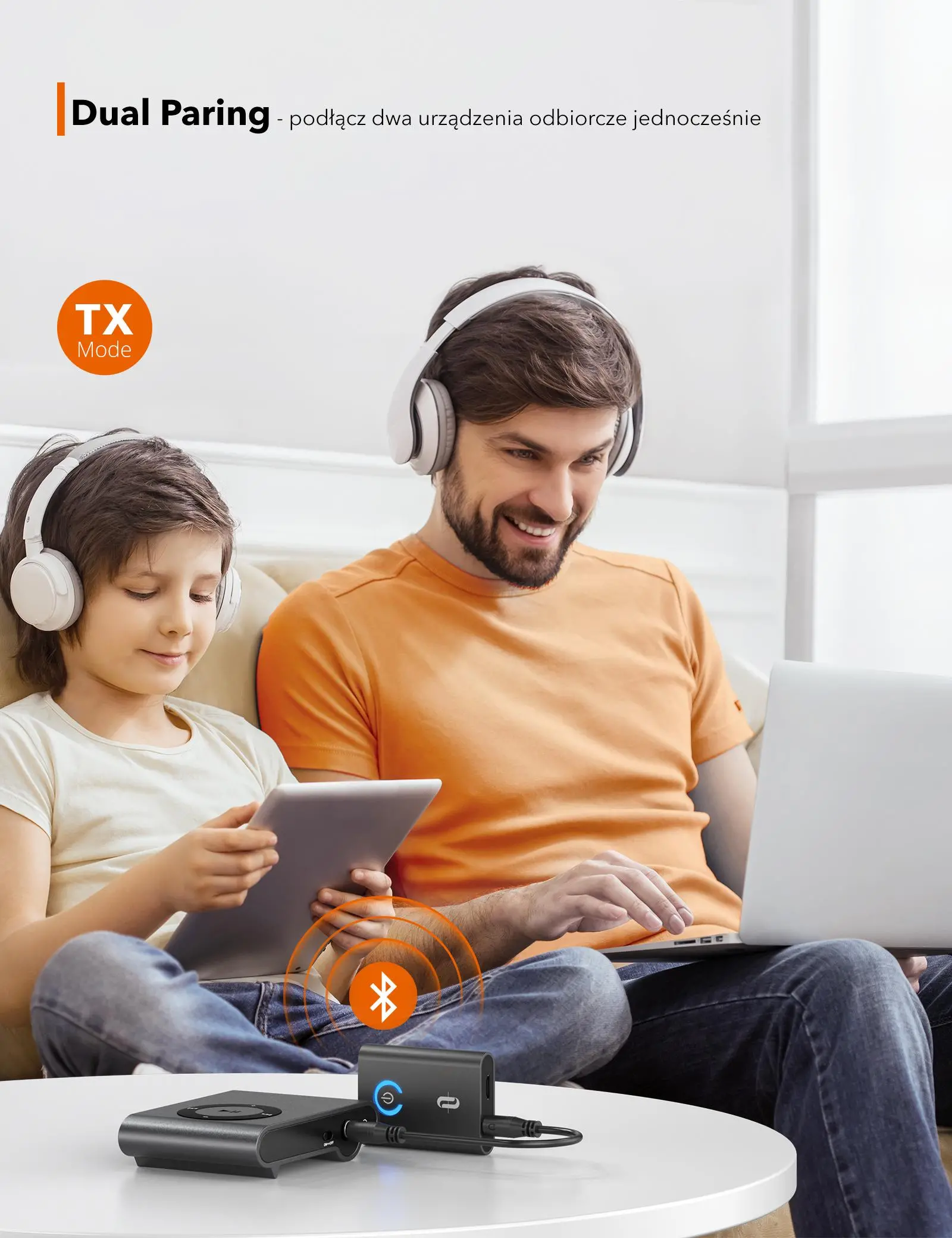 Adapter Bluetooth TaoTronics TT-BA07 RX/TX Nadajnik i odbiornik audio