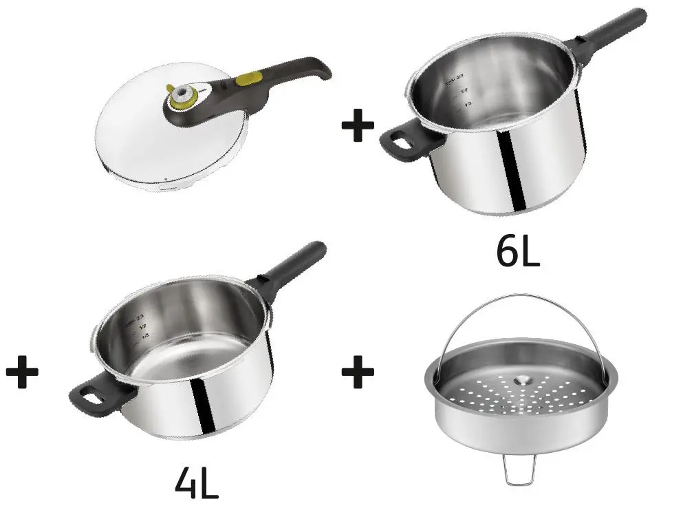 Szybkowar Tefal P2544341 Indukcja Stal nierdzewna 4 elementy