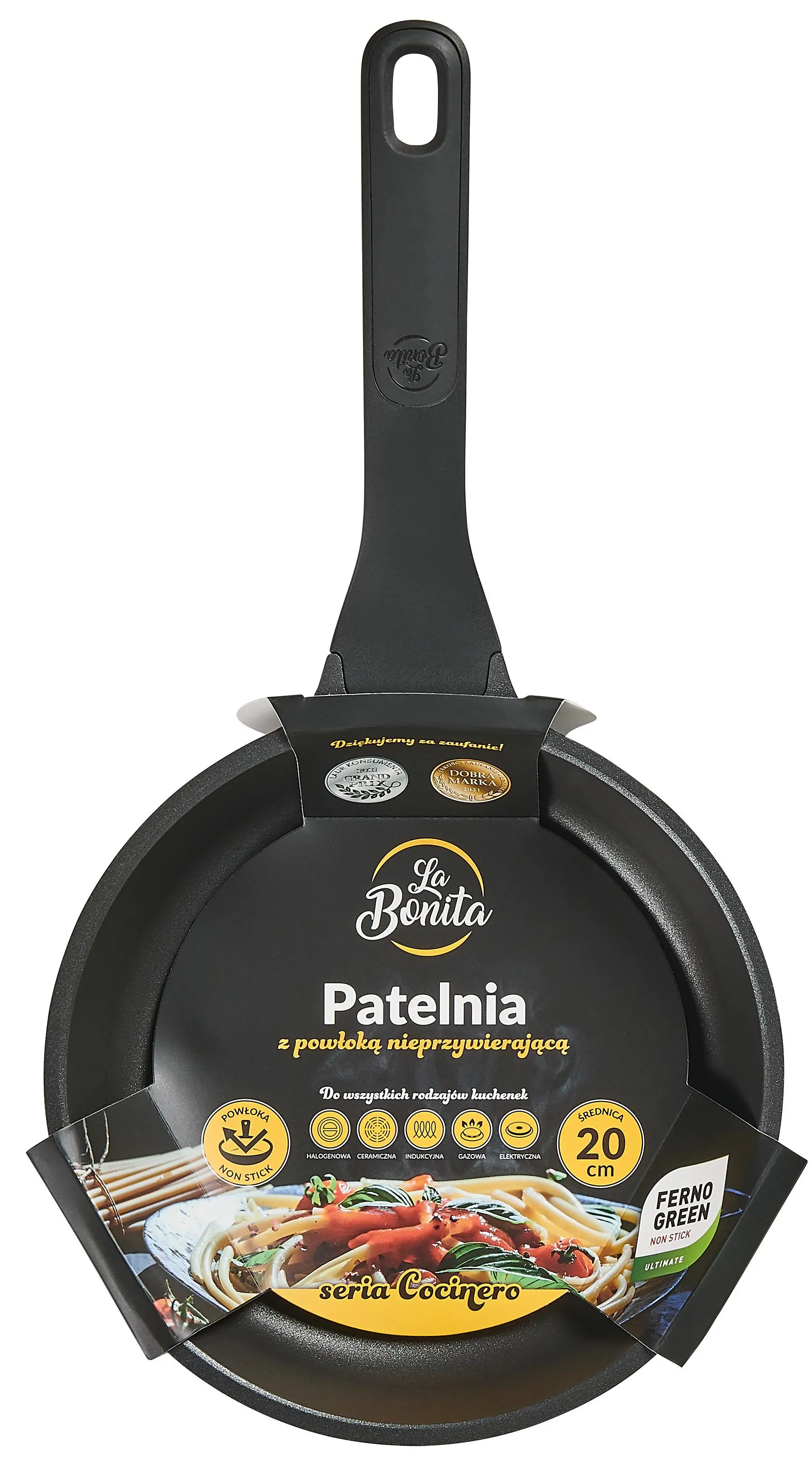 Patelnia La Bonita Cocinero LB20P006 20cm Powłoka nieprzywierająca Aluminiowa