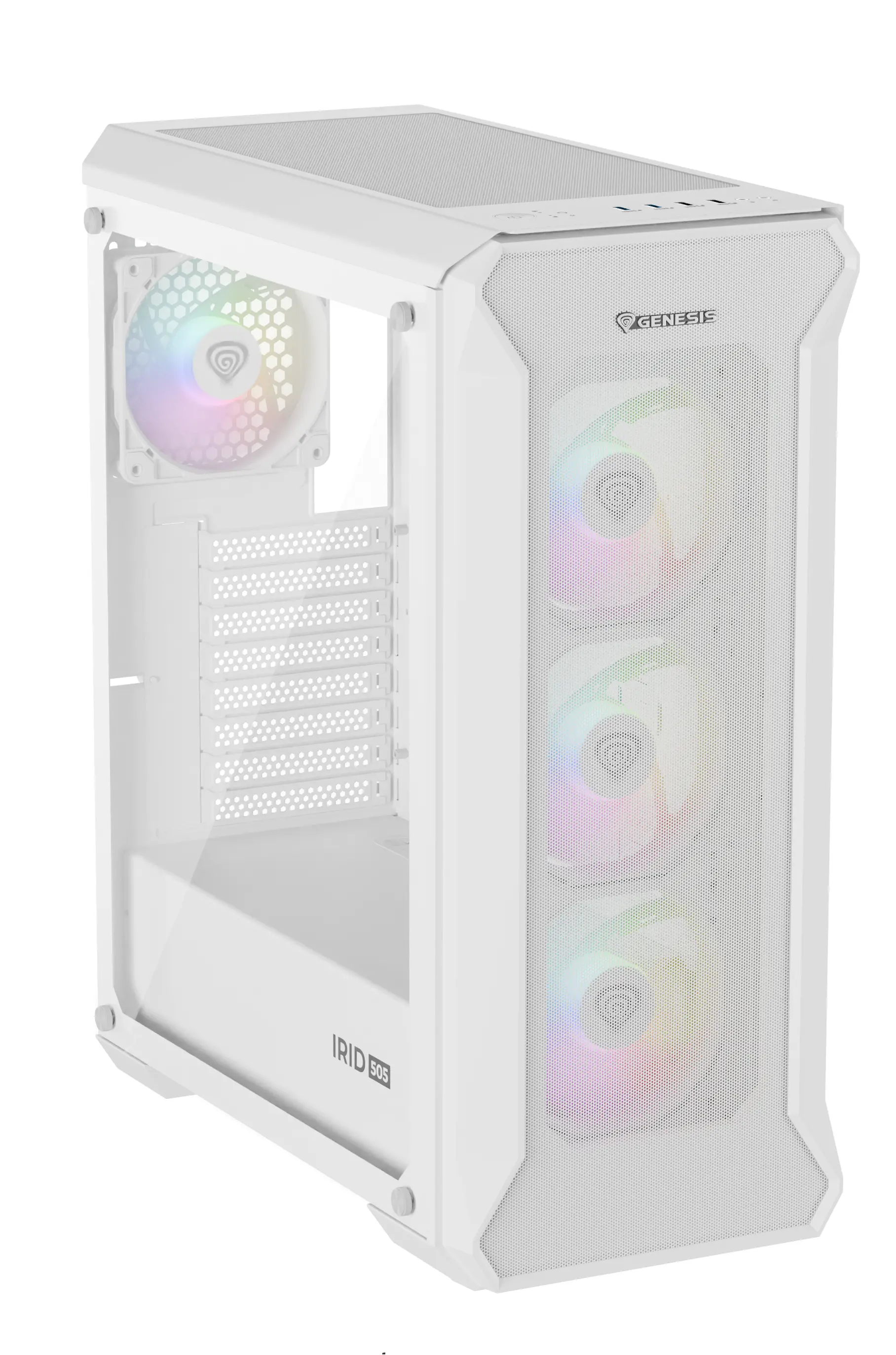 Obudowa Genesis Irid 505 V2 ARGB Biały