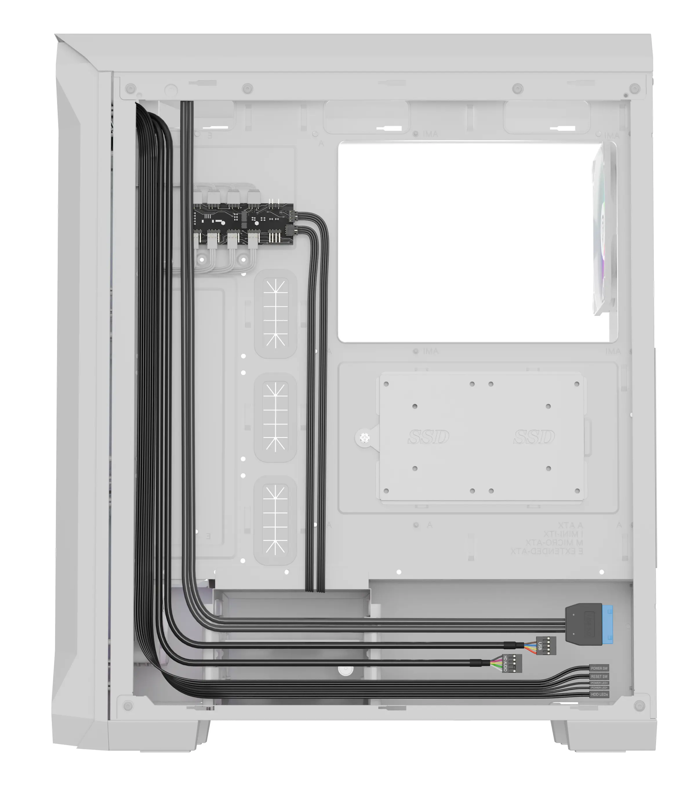 Obudowa Genesis Irid 505 V2 ARGB Biały