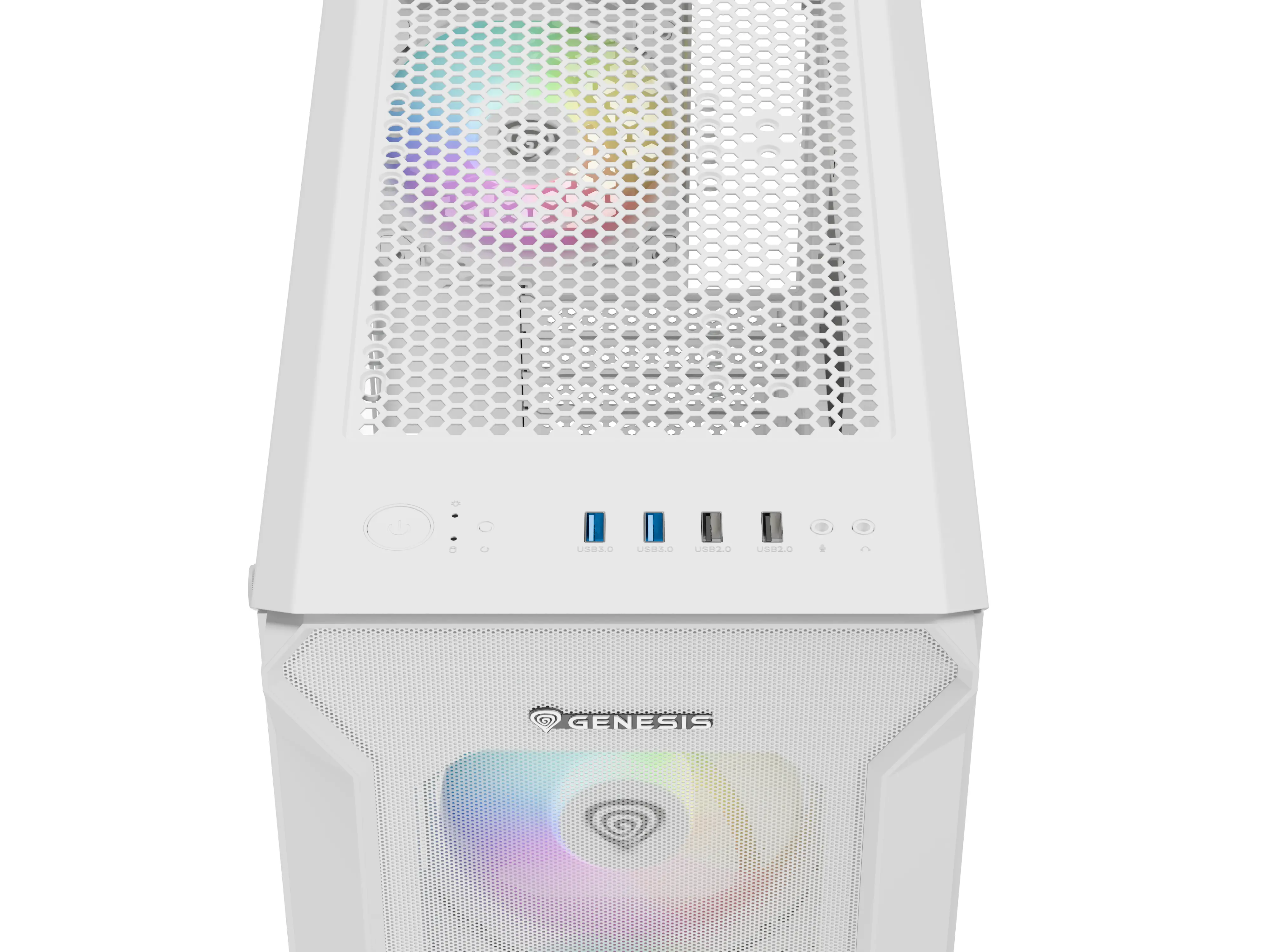 Obudowa Genesis Irid 505 V2 ARGB Biały
