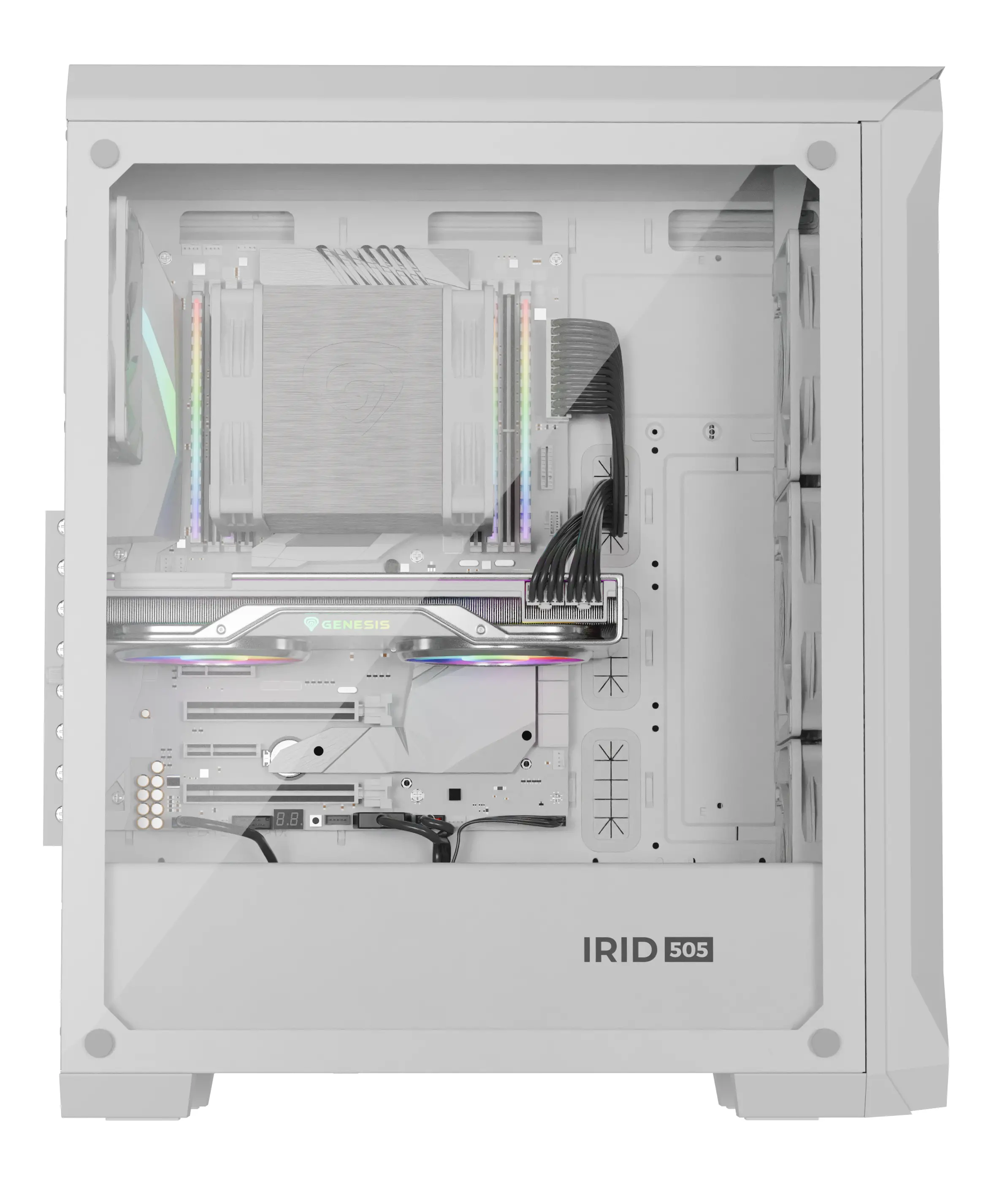 Obudowa Genesis Irid 505 V2 ARGB Biały