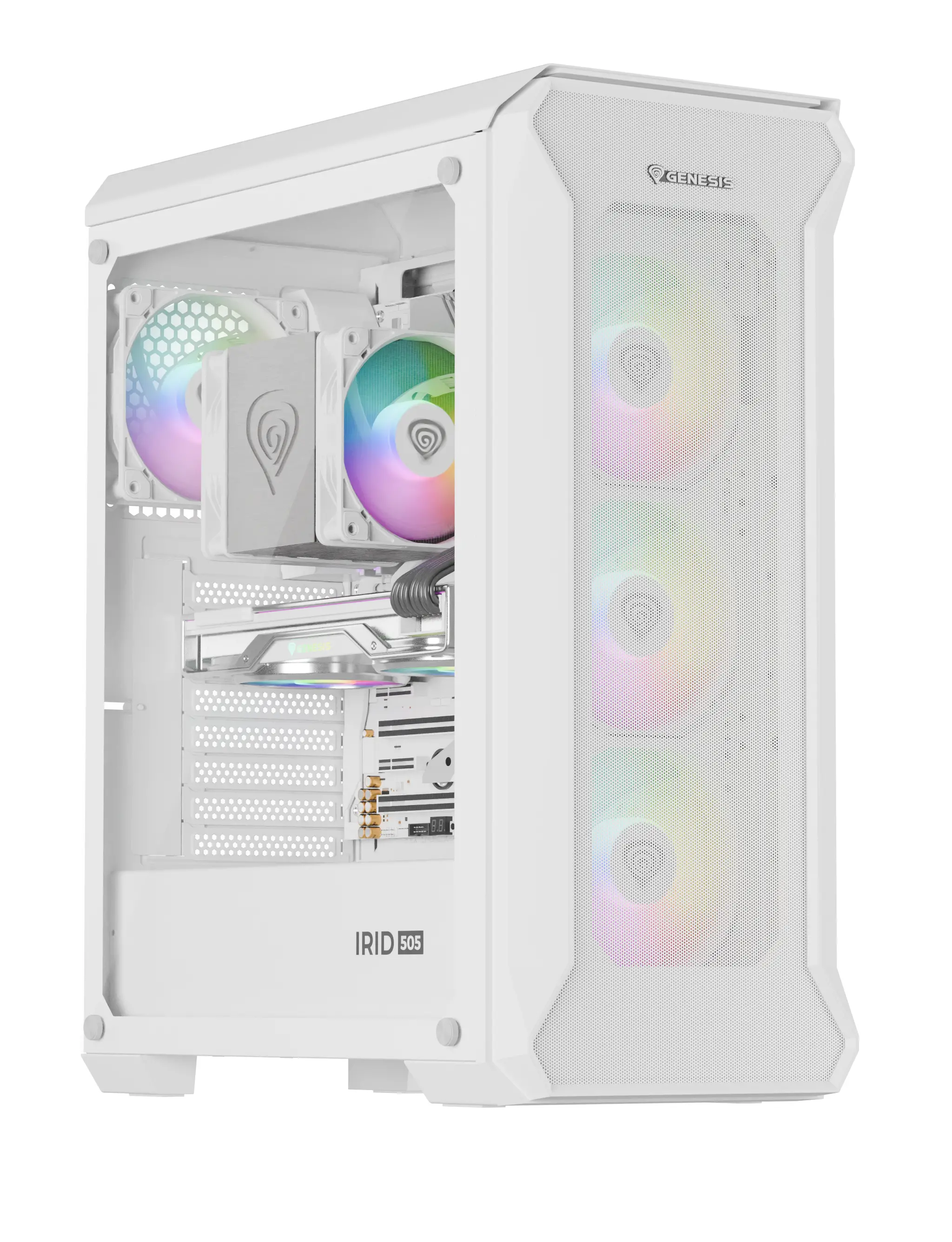 Obudowa Genesis Irid 505 V2 ARGB Biały