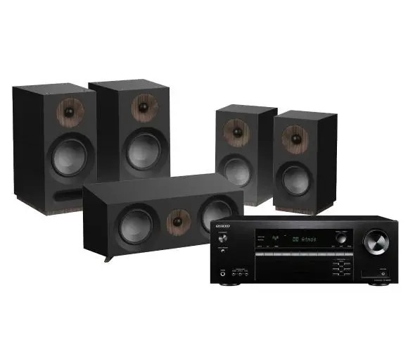 Набір для домашнього кінотеатру Onkyo TX-SR393 Чорний, Jamo S 803 HCS Чорний