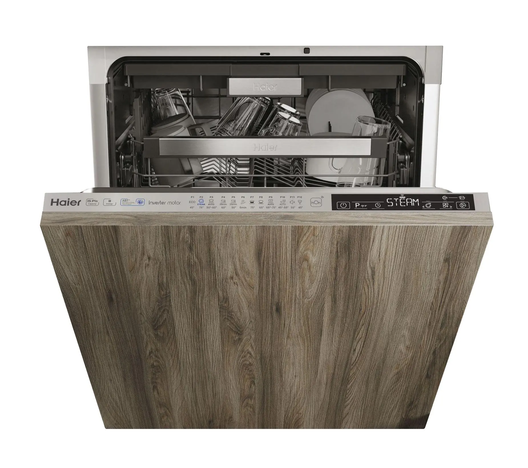 Zmywarka Haier Washlens Seria 6 XIB 5C1S3FS 59,8cm Automatyczne otwieranie drzwi Szuflada na sztućce Zdalne sterowanie