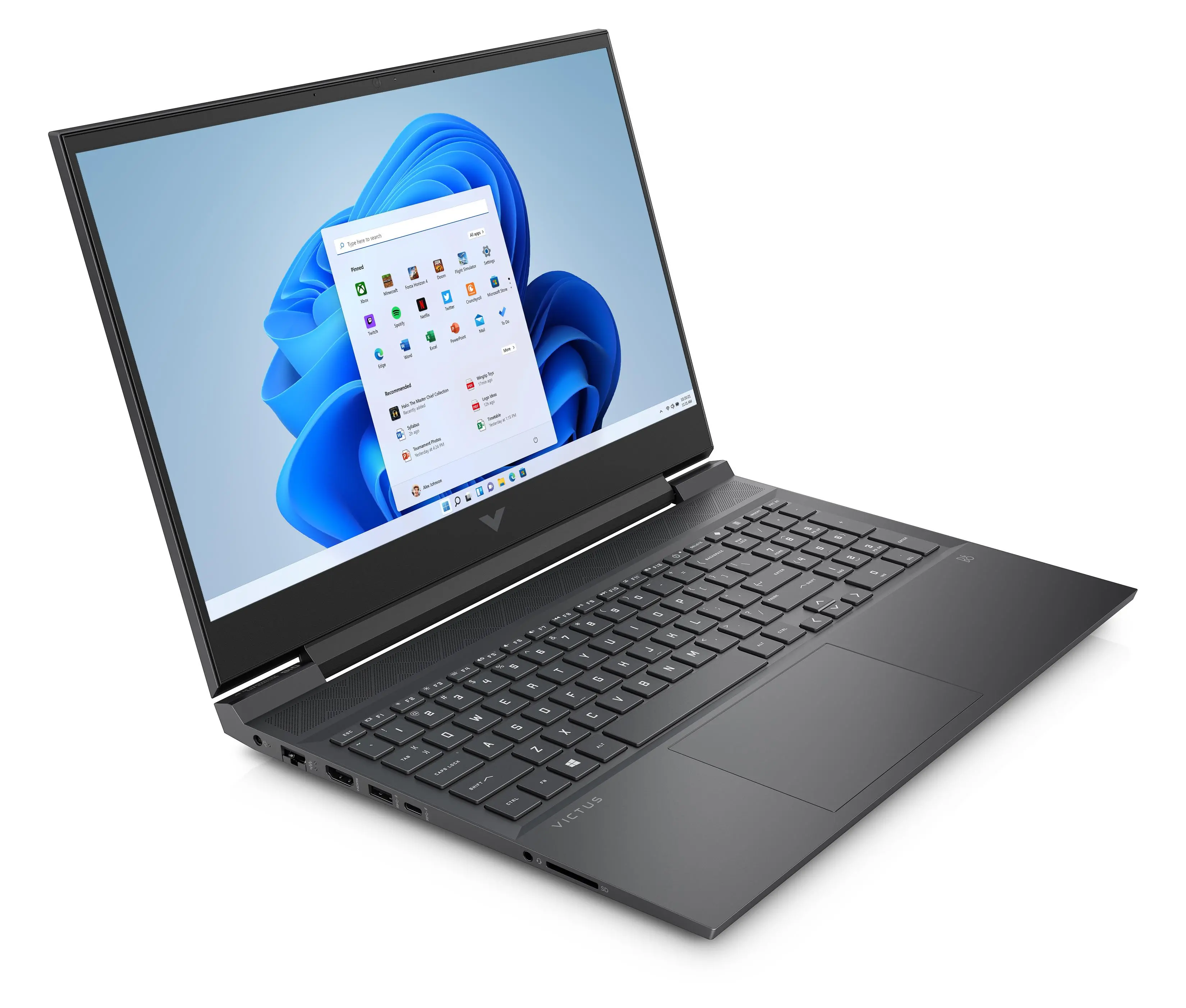 Laptop gamingowy HP Victus 16-e0121nw 16,1" R5 5600H 8GB RAM 512GB Dysk SSD RTX3050 Win11 Czarno-srebrny