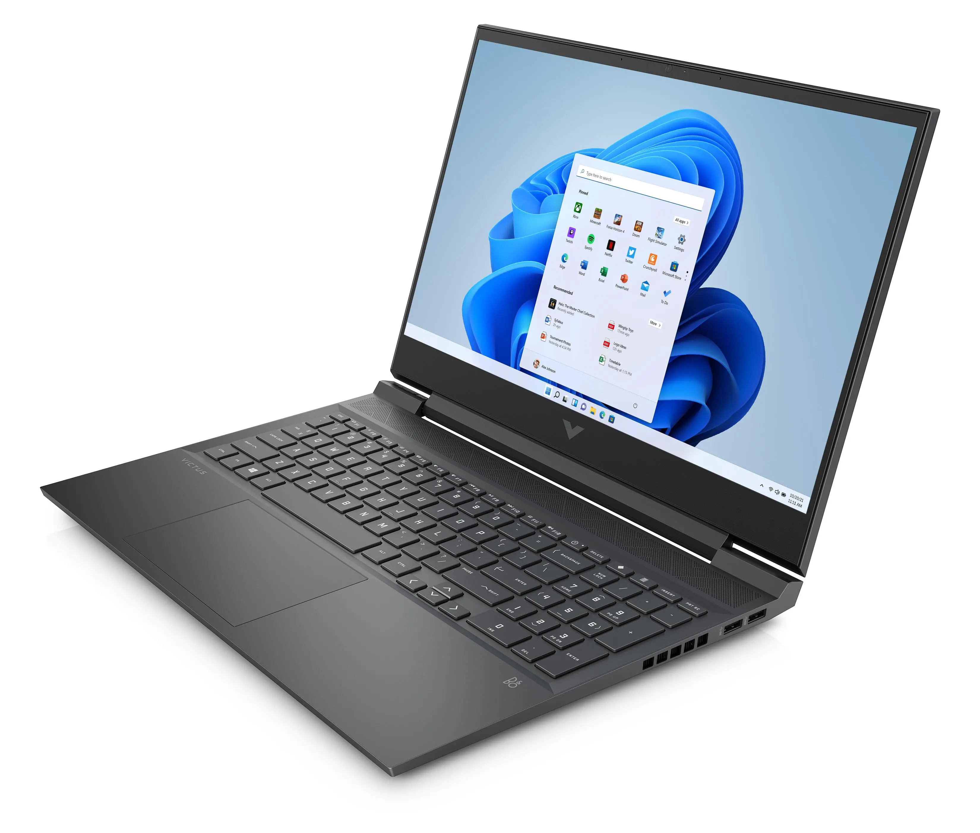 Laptop gamingowy HP Victus 16-e0121nw 16,1" R5 5600H 8GB RAM 512GB Dysk SSD RTX3050 Win11 Czarno-srebrny