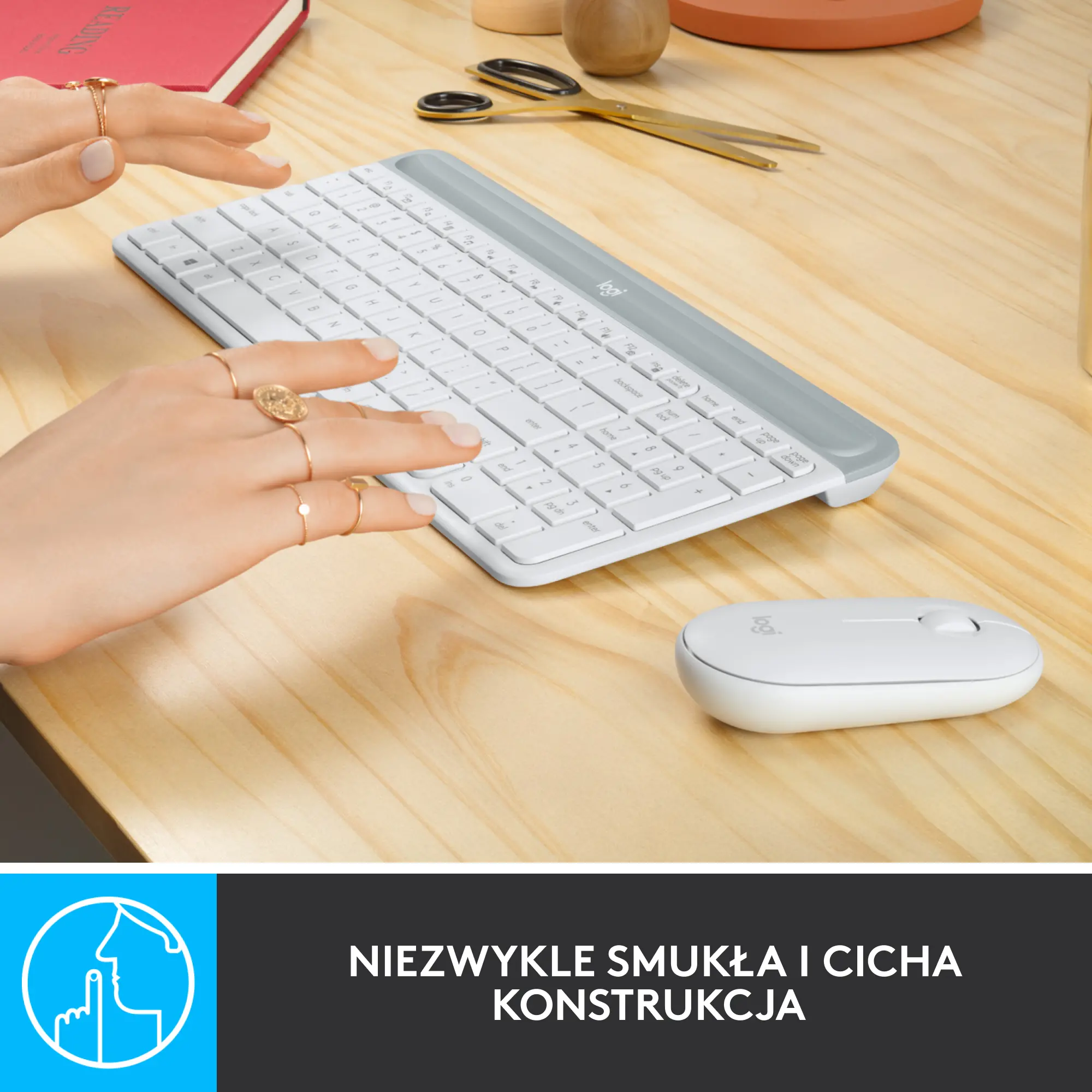 Zestaw Logitech MK470 Biały