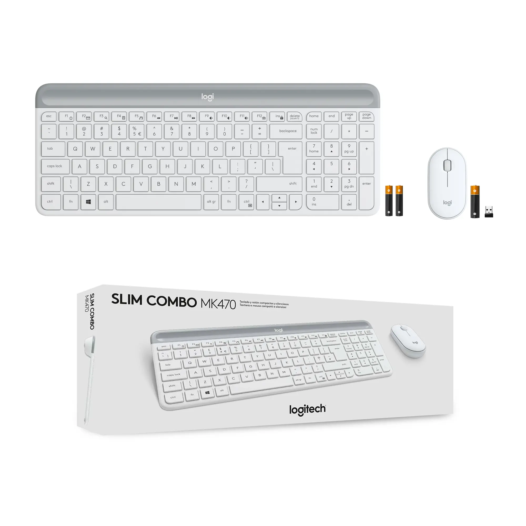Zestaw Logitech MK470 Biały