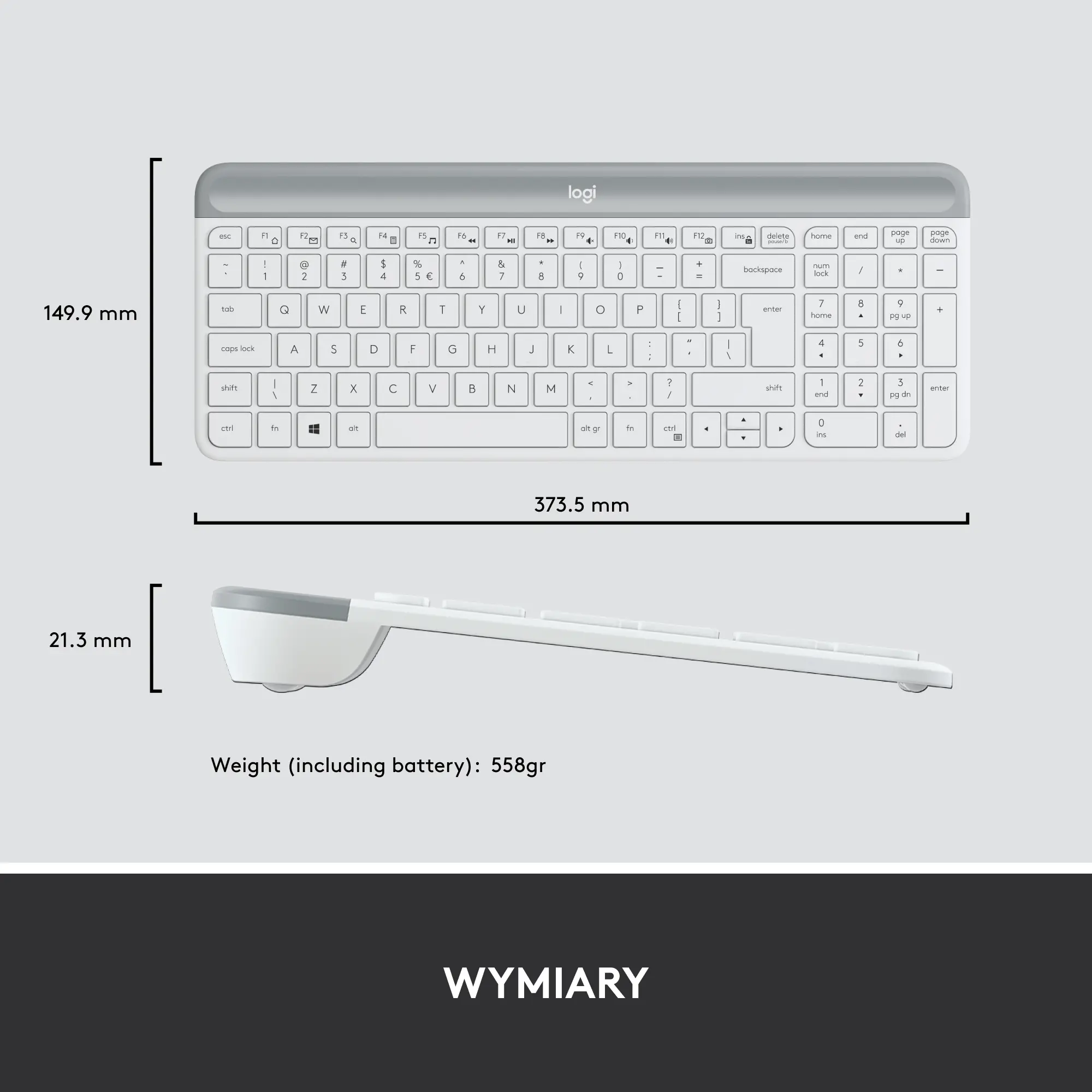 Zestaw Logitech MK470 Biały