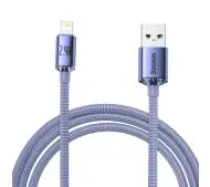 Baseus USB do Lightning Crystal 2,4A 2m Fioletowy
