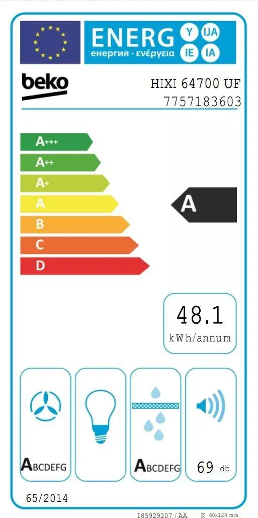 Płyta indukcyjna z okapem Beko bPro700 HIXI 64700 UF 60cm