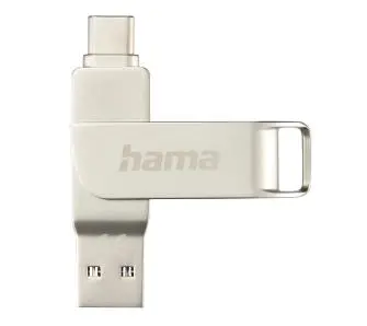 PenDrive Hama C-Rotate Pro 128GB USB Typ C / USB 3.0 Srebrny