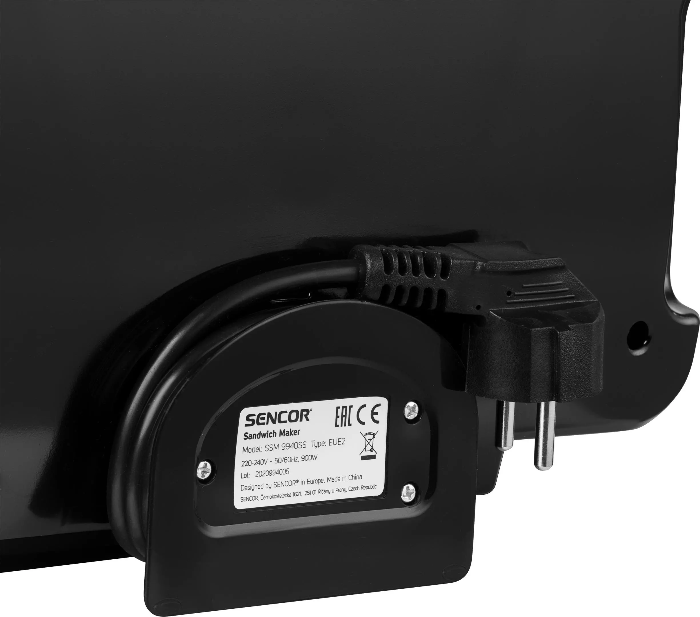 Opiekacz Sencor SSM 9978BK 3w1 Trójkąty Gofry Panini Kwadraty 900W
