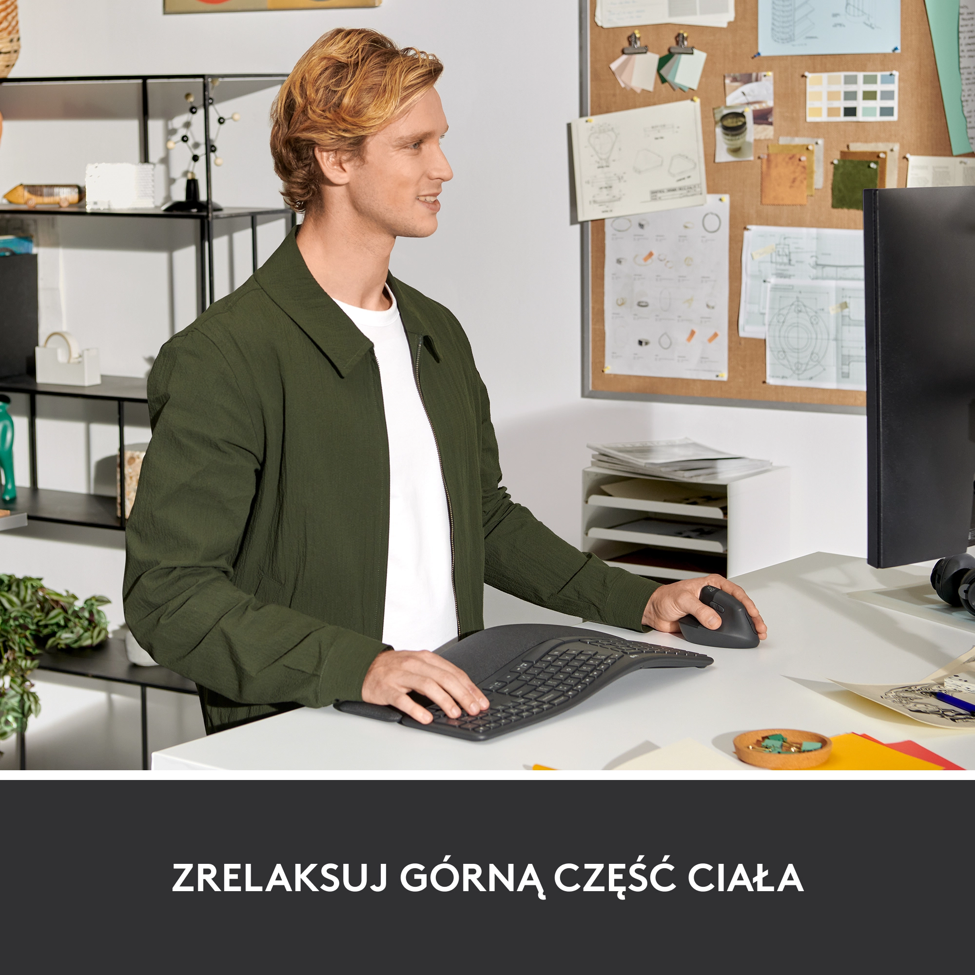 Myszka Logitech Lift Dla leworęcznych Grafitowy