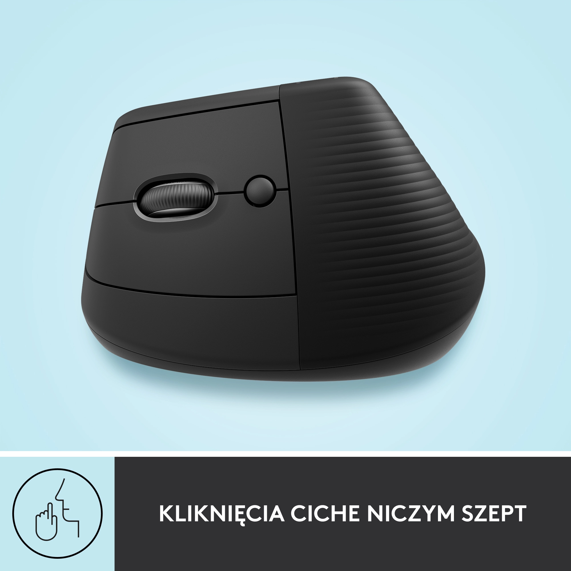 Myszka Logitech Lift Dla leworęcznych Grafitowy