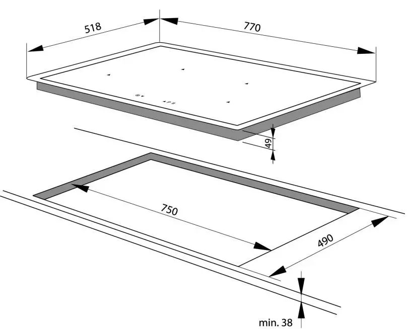 Płyta indukcyjna Amica IN 7543 ICSTK 77cm