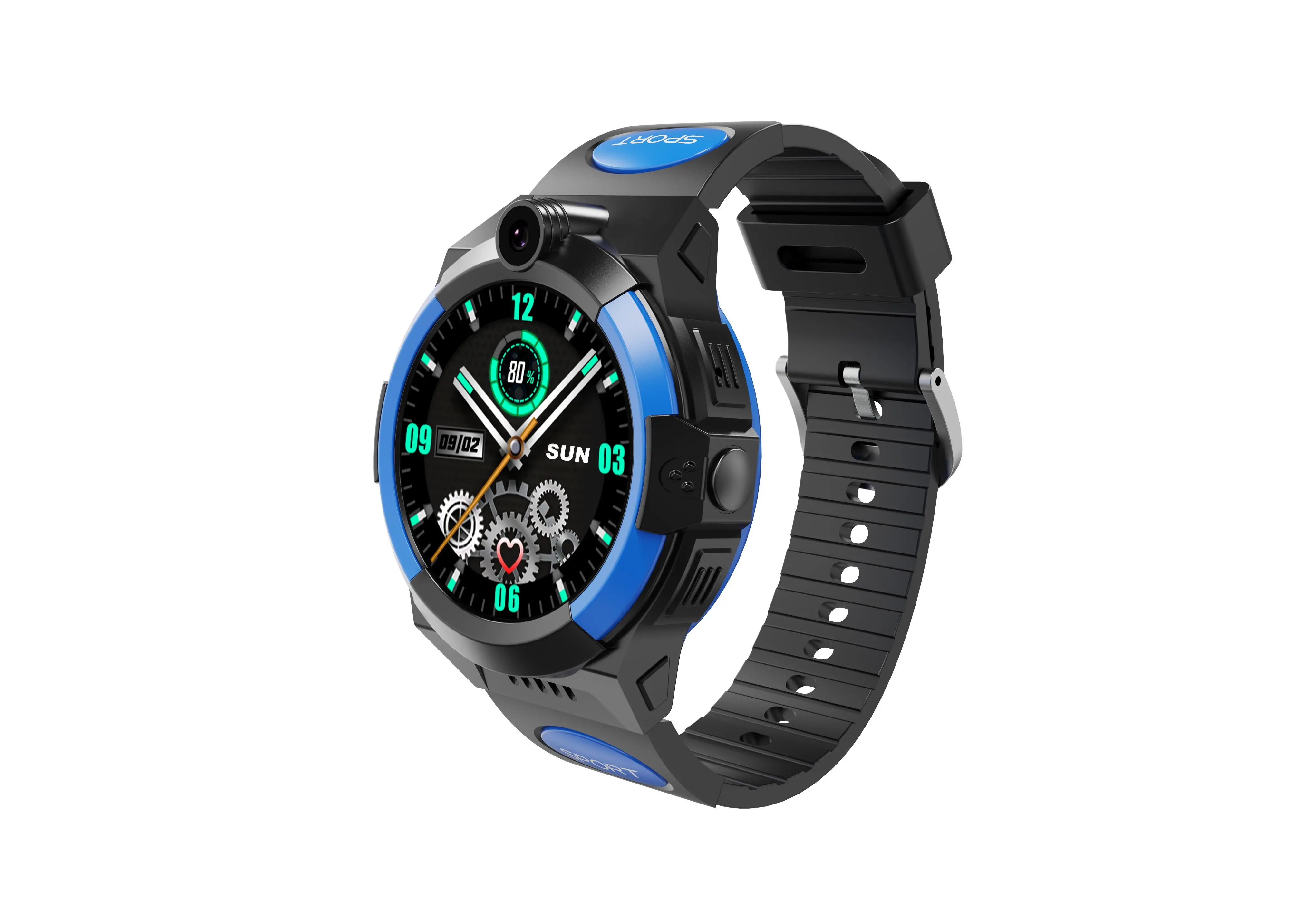 Smartwatch Garett Kids Cloud 4G 55mm GPS LTE Czarno-niebieski