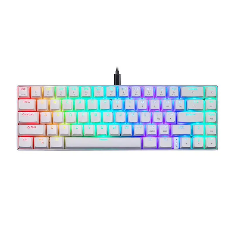 Klawiatura mechaniczna Motospeed CK67 RGB Blue Switch  Biały