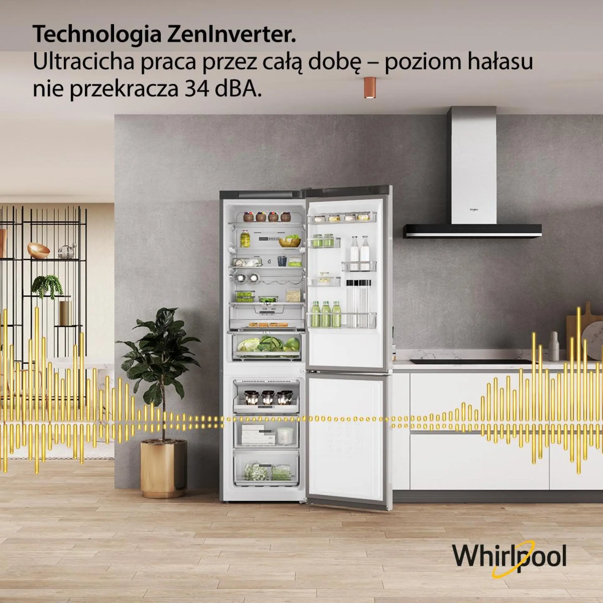 Lodówka Whirlpool W7X 83T KS Pełny No Frost 191,2cm Szuflada z kontrolą wilgotności Czarny Inox