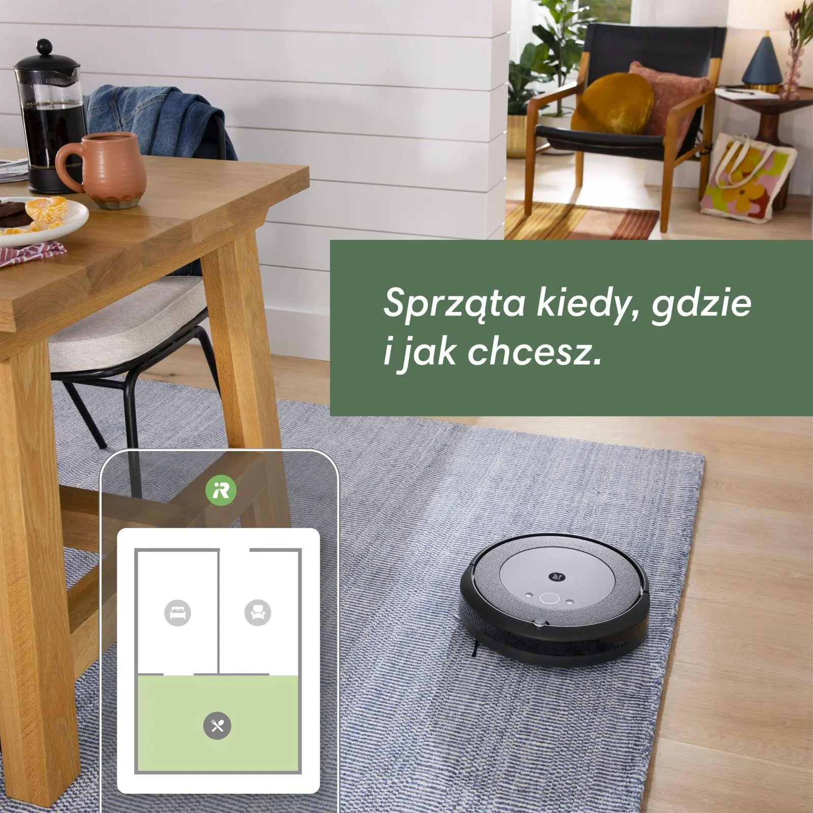 Robot sprzątający iRobot Roomba I5+ Stacja oczyszczająca Tworzenie mapy pomieszczenia 70dB