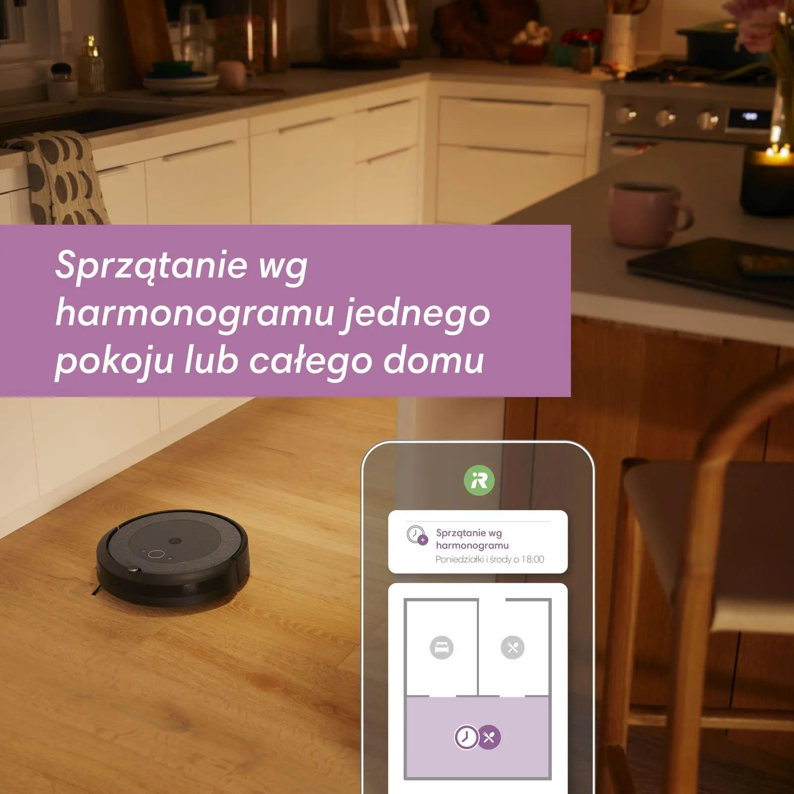 Robot sprzątający iRobot Roomba I5+ Stacja oczyszczająca Tworzenie mapy pomieszczenia 70dB