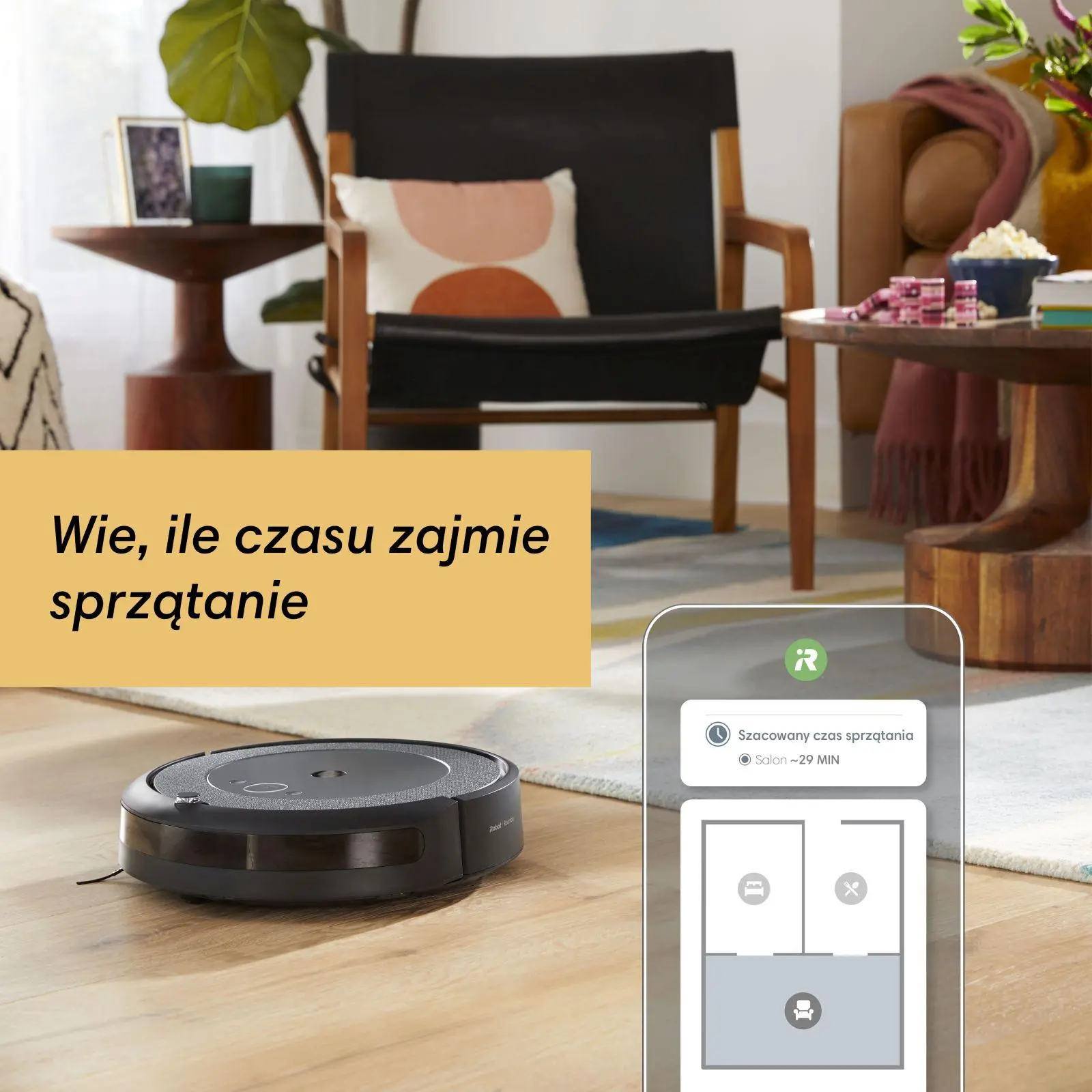 Robot sprzątający iRobot Roomba I5+ Stacja oczyszczająca Tworzenie mapy pomieszczenia 70dB