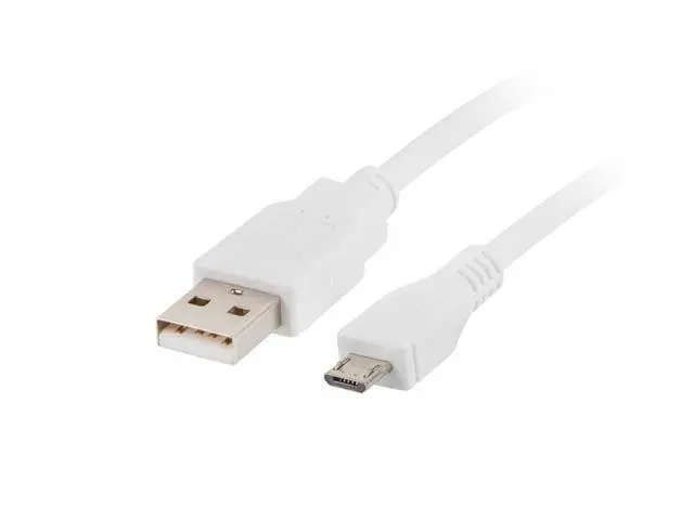 Kabel Lanberg USB-A do microUSB 1m Biały