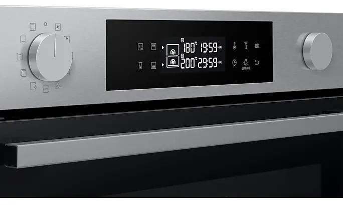 Piekarnik elektryczny Samsung NV7B44205AS Dual Cook Termoobieg Zdalne sterowanie Srebrno-czarny