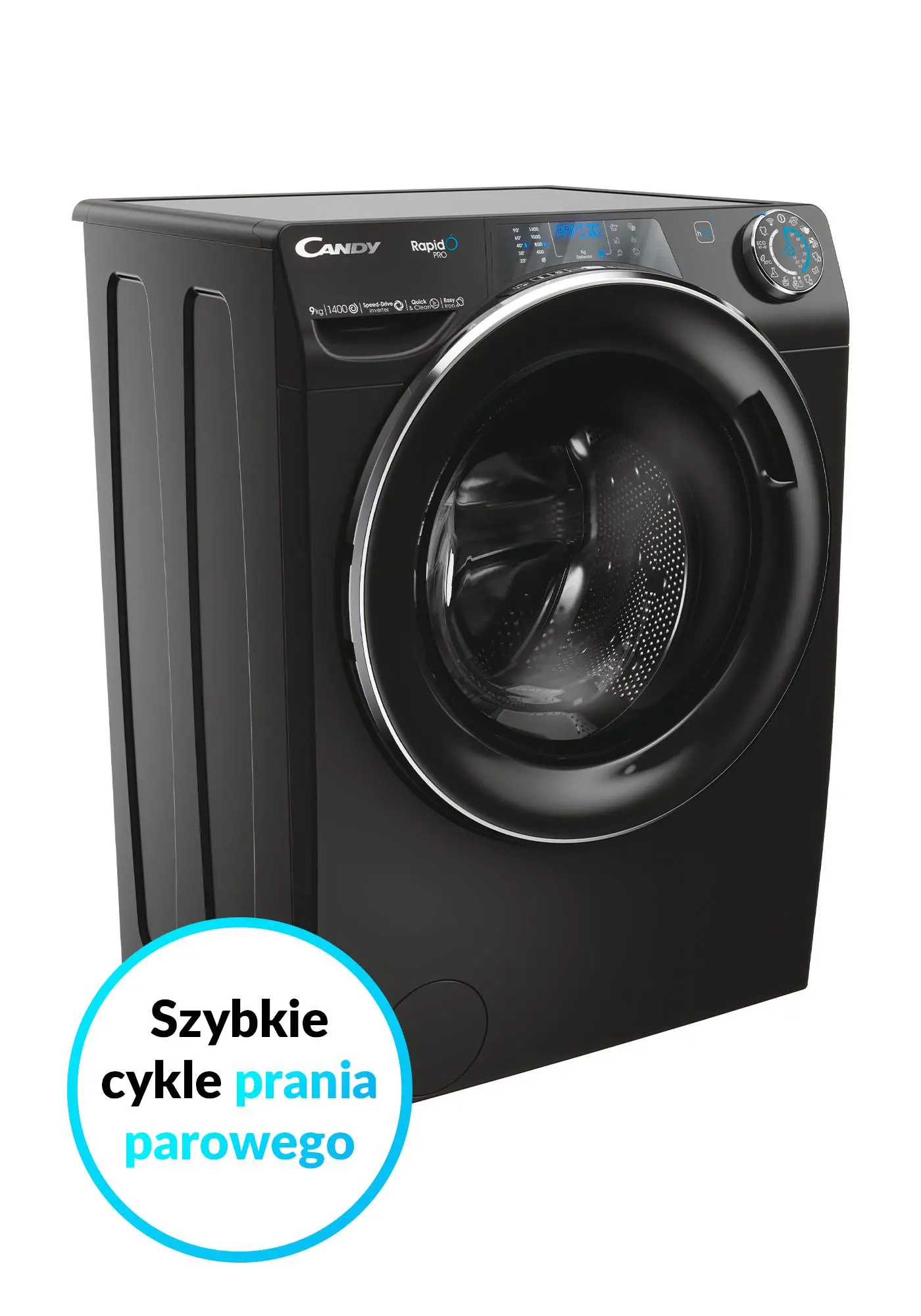 Pralka Candy RapidO Pro RP 496BWMBCB/1-S Slim 9kg 1400obr/min Zdalne sterowanie