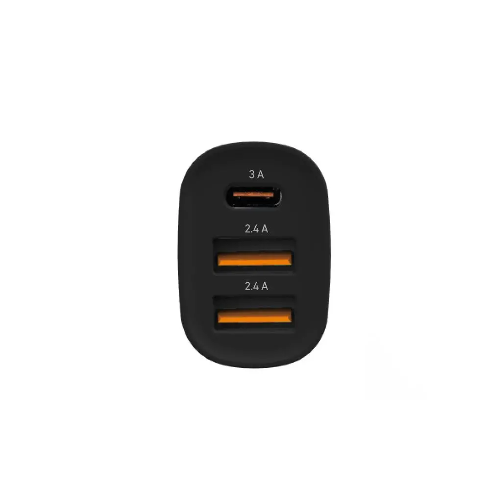 Ładowarka samochodowa Reinston 2xUSB-A USB-C 35W ELSA17 Czarny