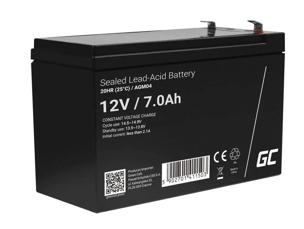 Akumulator Green Cell AGM04 AGM VRLA 12V 7Ah