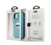 Etui Karl Lagerfeld Leather Ikonik Karl`s Head Metal KLHCP13SPKMB do iPhone 13 mini