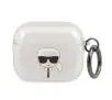 Etui na słuchawki Karl Lagerfeld KLA3UKHGS Glitter Karl`s Head AirPods 3 Cover Srebrny