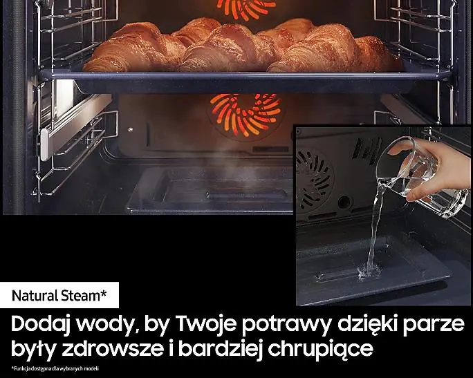 Piekarnik z mikrofalą Samsung NQ5B5763DBK Termoobieg AirFry Zdalne sterowanie Czarny