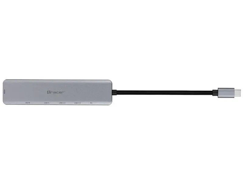 Adapter Tracer A-2 (TRAPOD46997) USB-C z czytnikiem kart, HDMI 4K, USB 3.0, PD 60W