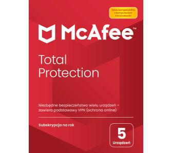 Antywirus McAfee Total Protection 5 PC / 1 rok  wersja 2023 [kod aktywacyjny]