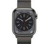 Smartwatch Apple Watch Series 8 GPS - Cellular 41mm koperta ze stali nierdzewnej grafitowy - bransoletka mediolańska grafitowy