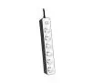 Listwa Tracer Zebra Mobile Ready 6 gniazd 1,5m Biało-czarny