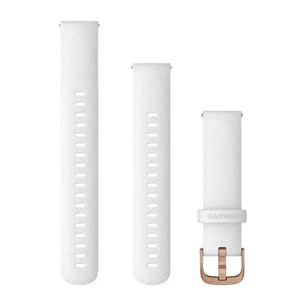 Pasek Garmin QuickFit silikon 18 mm Biało-różowe
