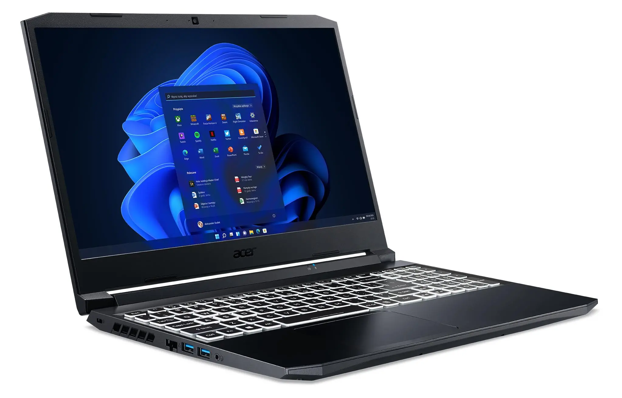Laptop gamingowy Acer Nitro 5 AN515-57-55ZS 15,6" 144Hz i5-11400H 16GB RAM 512GB Dysk SSD RTX3060 Win11 Czarny