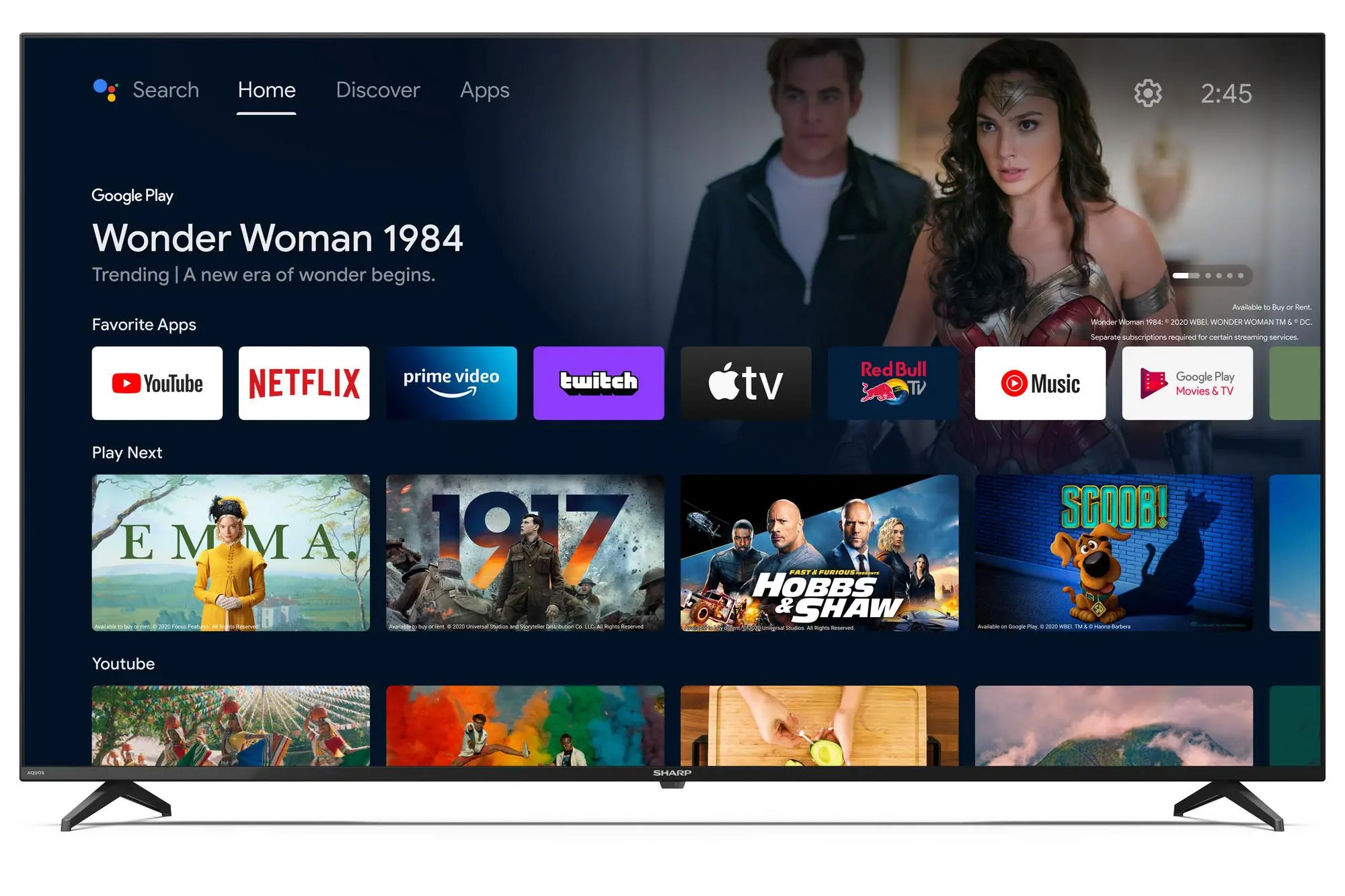 Telewizor Sharp 65FN2EA 65" LED 4K Android TV Dolby Vision DTS-X HDMI 2.1 DVB-T2